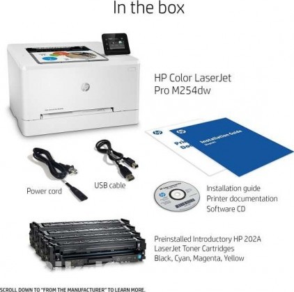 HP Pro M254dw Single Function Color Laser Printer